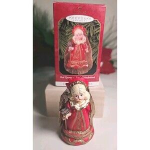 VTG Hallmark Keepsake Red Queen Alice In Wonderland Christmas Ornament 1999